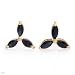 Earrings With 0.70ctw Genuine Sapphires Made in Yellow Gold Length 8mm