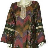 Click here to buy Casual Summer Dress Cotton Caftan Long Sleeve Evening Gown Size M (kftn712) by ShalinCraft.