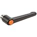 Die Cast Zinc Adjustable Handle with Orange Push Button, Threaded Hole