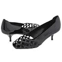 Via Spiga Women's 'Consult' Black Patent Peep-toe Pump