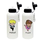 Custom Character Ballet Aluminum Water Bottle