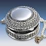 Godinger ROUND JEWELRY BOX BEADED DESIG