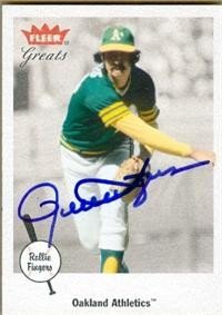 Rollie Fingers Autographed/Hand Signed Baseball Card (Oakland A's) - 2001 Fleer Greats