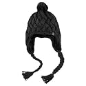 The North Face Ladies Fuzzy Earflap Beanie - Black