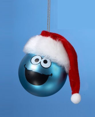 Sesame Street Cookie Monster Christmas Ball Ornament 2.5
