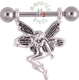 Fairy Nipple Ring PAIR Body Jewelry Celtic Bar Barbell