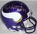 Paul Krause Autographed Minnesota Vikings Full Size Replica Football Helmet with 