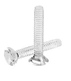 Polycarbonate Flat Head Slotted Machine Screw 1/4-20 Clear