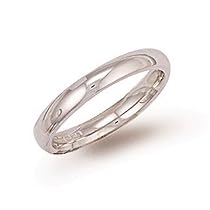 18ct White Gold Court Shaped Wedding Ring