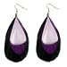 Boucles d'Oreilles Femme Crochets Plumes Tons Violets Bijou Fantaisie Neuf