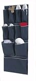 H & L Russel Over The Door Organiser, 11 Pocket Soft Touch, Navy Blue, 112 x 48.2 cm