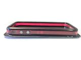 Red and Black Translucent Two Tone Premium Bumper Case for Apple iPhone 4