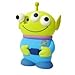 Disney 3D 3 Eyes Toy Story Alien Movable Eye Hard Case Protector Shield Cover Iphone 4/4S Gift -Blue