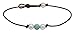 2 Freshwater Cultured 9.5-10.5mm Pearl & Genuine Turquoise Necklace on Brown Leather, 16