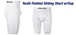 Mizuno Youth Sliding Shorts with Cup, White