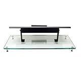 Lovan M2 Center Channel Speaker Stand w/Clear Glass and Black Frame