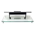 Lovan M2 Center Channel Speaker Stand w/Clear Glass and Black Frame (1/box)