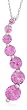 10k White Gold, June Birthstone, Lab-Created Pink Sapphire Journey Pendant, 18" 10k White Gold, June Birthstone, Lab-Created Pink Sapphire Journey Pendant, 18"