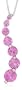 10k White Gold June Birthstone Created Pink Sapphire Journey Pendant, 18"