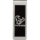 Stainless Steel and Black Laser Houston Texans Money Clip
