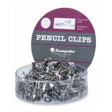 Baumgarten's Silver Pencil Clips For All Standard Size Pencils in a Display Box (BAU67952) Category: Pencils