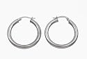 9ct White Gold UER 009W Ladies Hoop Earrings