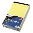 Ampad 20-230 Evidence Perf 8-1/2x14 Pads, Wide Rule, Red Margin, Canary, 50 Sheets, Dozen