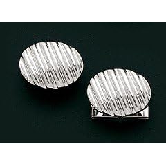 14K White Gold Cuff Links by 