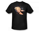 Marilyn Monroe - Starry Night Adult T-Shirt In Black