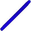 14 Gauge Blue 5/8 Straight Bioplast Flexible Replacement Barbell