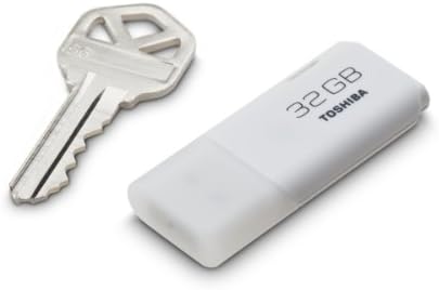 Toshiba 32GB Transmemory USB 2.0 Flash Drive, White (THNU58N32GTRT)
