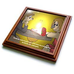Pug Nose Blind Date - 8x8 Trivet With 6x6 Ceramic Tile by 3dRose LLC