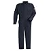 Bulwark Flame Resistant 9 oz Twill Cotton Excel FR Long Classic Coverall with Hemmed Sleeves, Navy, Size 56