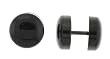 Black Anodized Stainless Steel Fake Plugs - 10mm - 16G Wire - Sold as a Pair