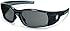 Crews SR112 Swagger Brash Look Polycarbonate Dual Lens Glasses with Polished Black Frame and Gray Lens