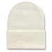 Blank Long Cuff Beanie - Ivory White