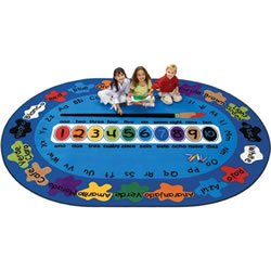Bilingual Paint By Numero Carpet Oval 5'5" x 7'8"