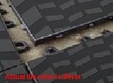 Auto Care Products 11003 Silver Tire Tread Style Tile- case of 40- 12 in. x12 in. Interlocking Tiles