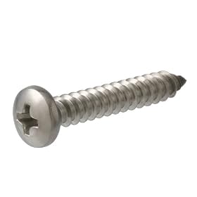 Crown Bolt 34542 #8 x 3/4 Inch Stainless Steel Pan-Head Phillips Sheet Metal Screws, 50-Count