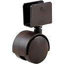 SHEPHERD HDWE PROD 19420 2 Pack 1-5/8" Black Twin Wheel Swivel Caster