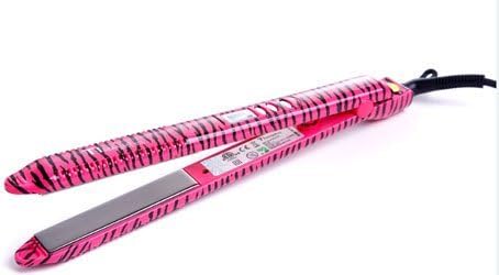Ti Creative Styling Touch Slimline Titanium Styling Iron, Hot Pink Zebra, UK Plug Edition