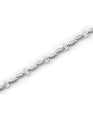 14kt Yellow Gold Bezel Set Diamond Bracelet 0.25ct TW