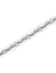 14kt Yellow Gold Bezel Set Diamond Bracelet 0.25ct TW