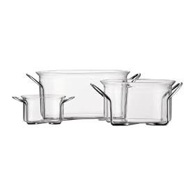 Bodum K4602-16 HOT POT 3 pcs bowl with metal holders, 0.25 l, 8 oz - 1.0 l, 34 oz - 2.5 l, 85 oz, glass