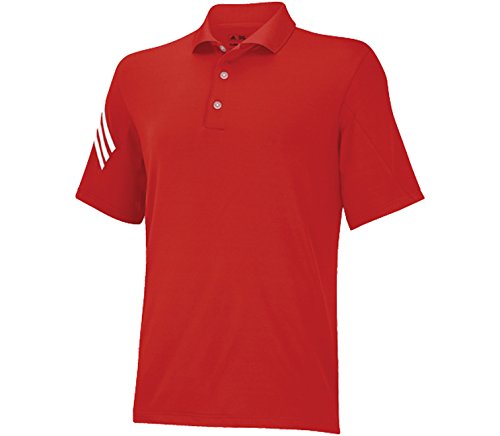 adidas Men's puremotion climacool 3-Stripes Sleeve Polo - Red/White - X-Large
