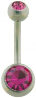 Wehi Lani Jewel Belly Button Ring (WL107) (Wehi Lani Pink Jewel Belly Button Ring (WL107Pi))