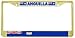 Anguilla Flag Gold Tone Metal License Plate Frame Holder