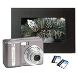 Polaroid 7 Digital Photo Frame/Digital Camera/SD Card Bundle