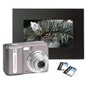 Polaroid 7" Digital Photo Frame/Digital Camera/SD Card Bundle