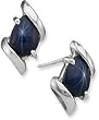 Synthetic Star Sapphire Earrings<br>